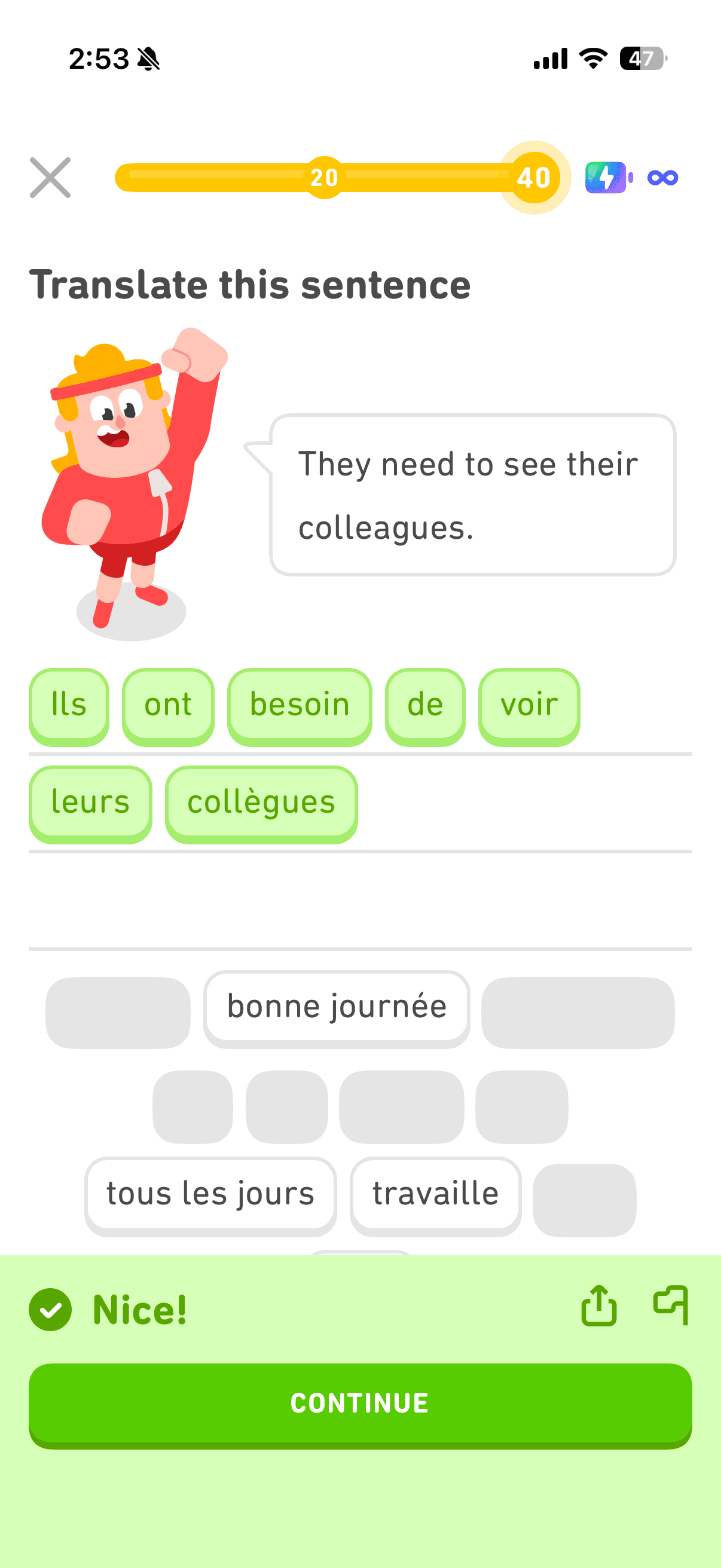 Duolingo Screenshot French