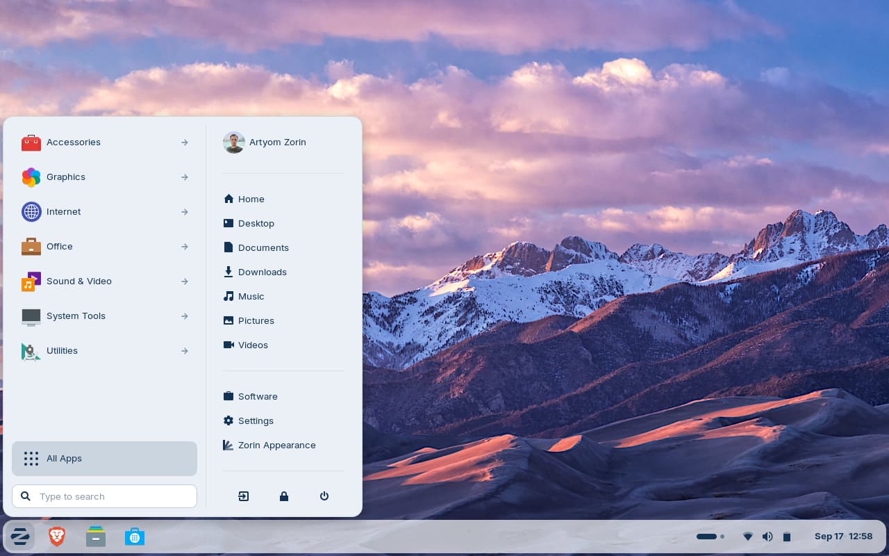 Zorin OS 18 Screenshot